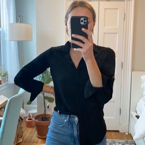 Black button down